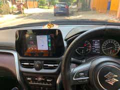 Dashboard and steering wheel of a Maruti Suzuki Grand Vitara