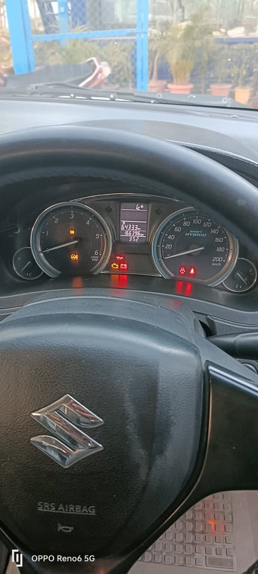 Dashboard and instrument cluster of a Maruti Suzuki Ciaz