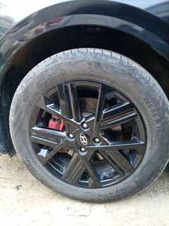 Close-up of a Hyundai Verna wheel