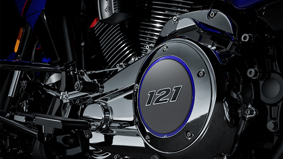 Engine close-up of Harley-Davidson CVO Road Glide