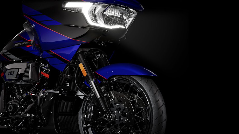 Rear shock of Harley Davidson CVO Road Glide