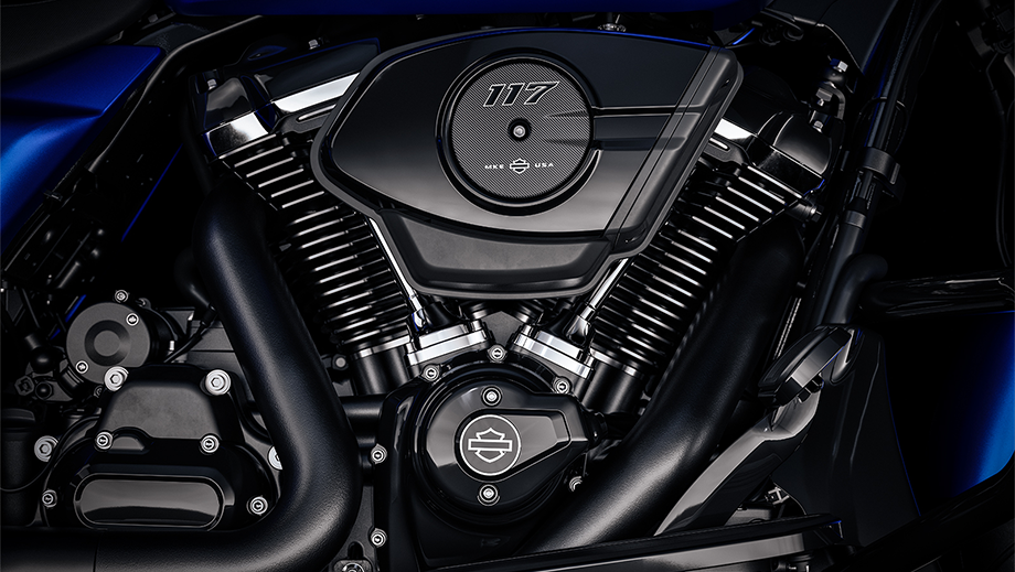 Engine close-up of Harley-Davidson CVO Street Glide