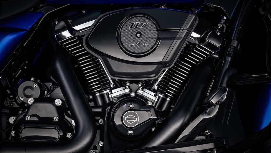 Engine close-up of Harley-Davidson CVO Street Glide