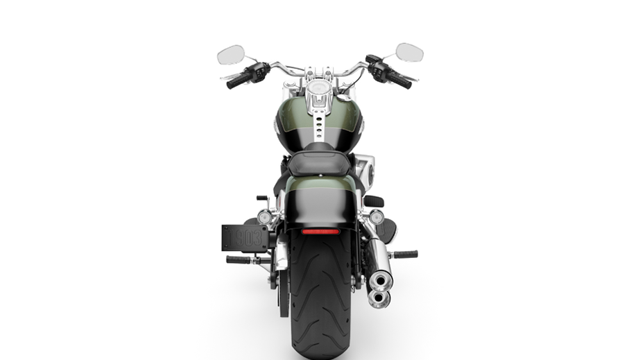 Rear view of Harley-Davidson Fat Boy 2026