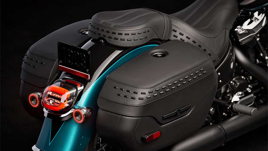 Rear three-quarter of Harley-Davidson Heritage Classic