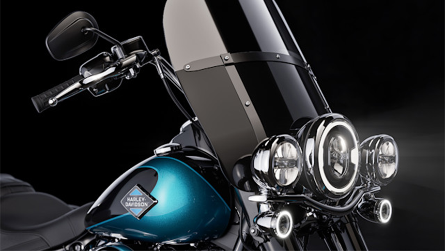 Front headlight of Harley-Davidson Heritage Classic