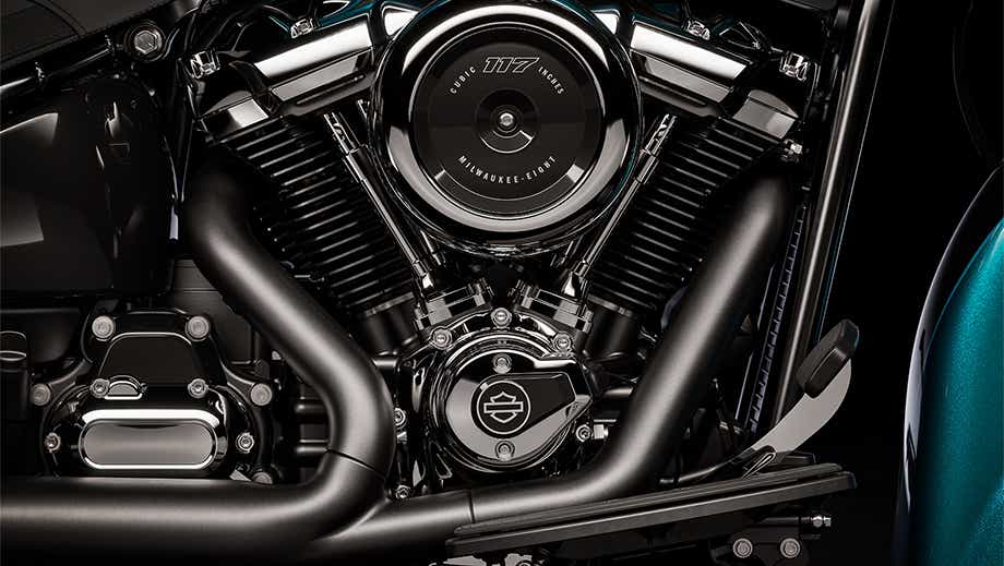 Engine close-up of Harley-Davidson Heritage Classic