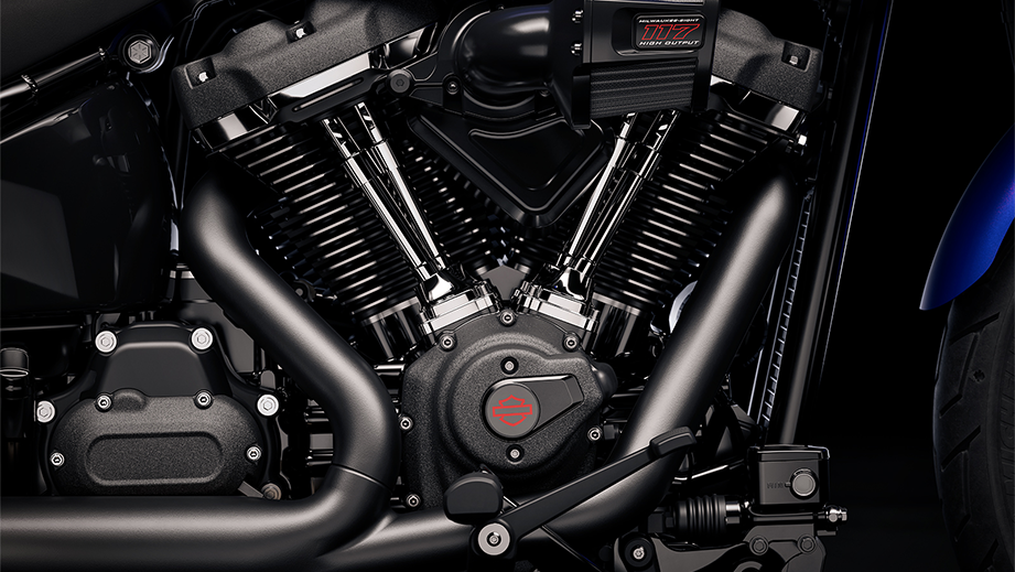 Engine close-up of a Harley-Davidson Low Rider S