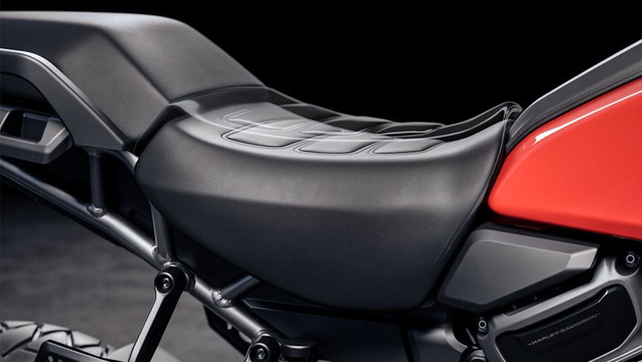 Seat close-up of a Harley-Davidson Pan America 1250 Special