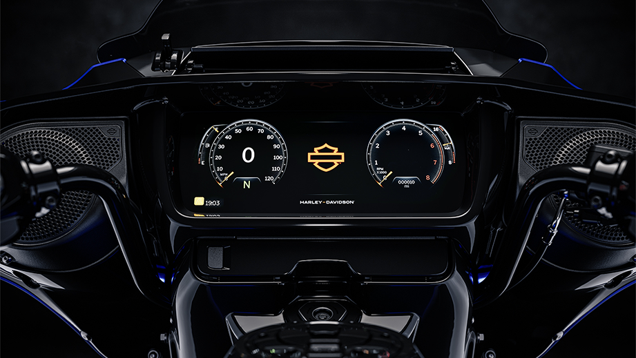 Dashboard display of a Harley-Davidson Street Glide