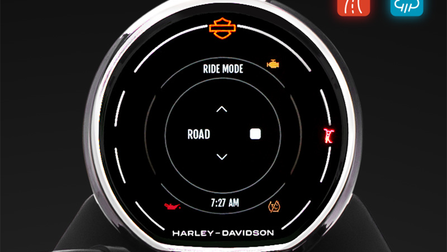Instrument cluster close-up of Harley-Davidson x440 T