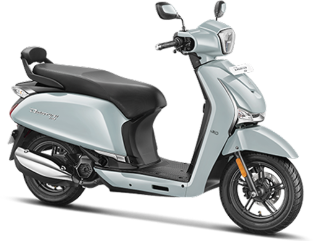 Side view of a aqua grey Hero Destini 110