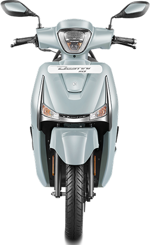 Front view of a Aqua Grey Hero Destini 110