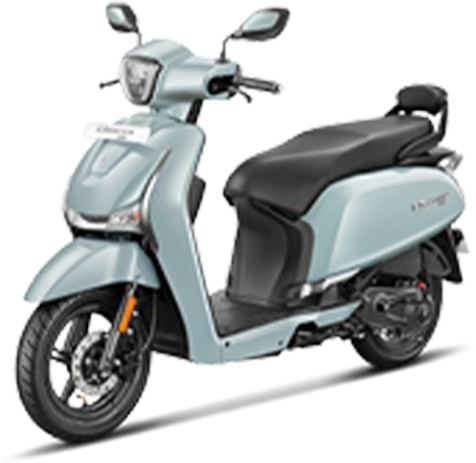 Front three-quarter view of a Aqua Grey Hero Destini 110