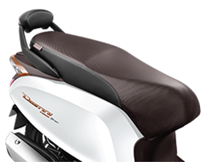 Seat close up of a Hero Destini 125