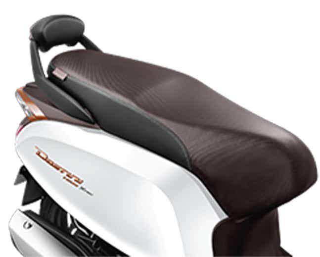 Seat close up of a Hero Destini 125