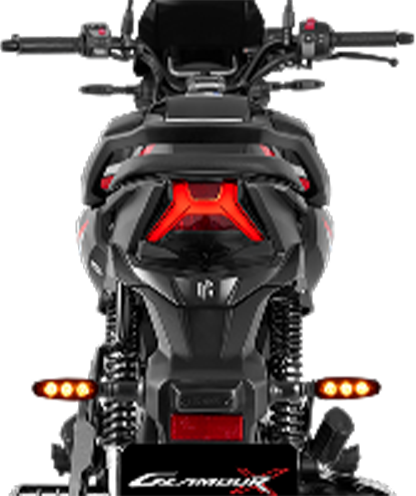 Rear view of a Hero Glamour X 125