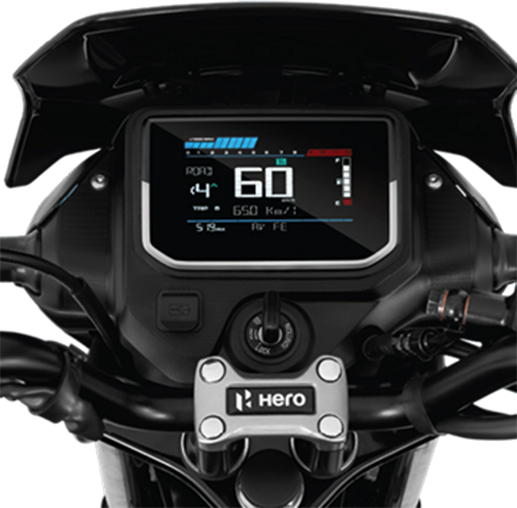 Instrument cluster view of a Hero Glamour X 125