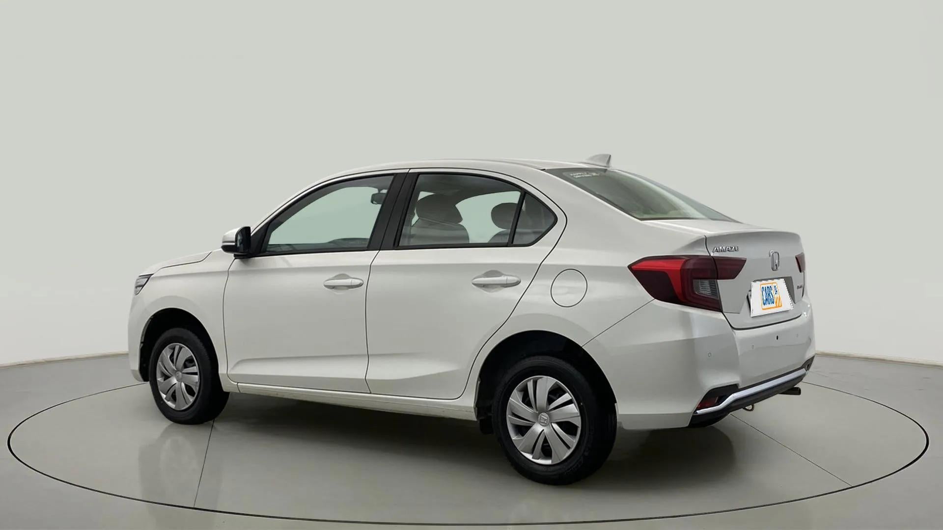 Rear three-quarter of a Honda Amaze