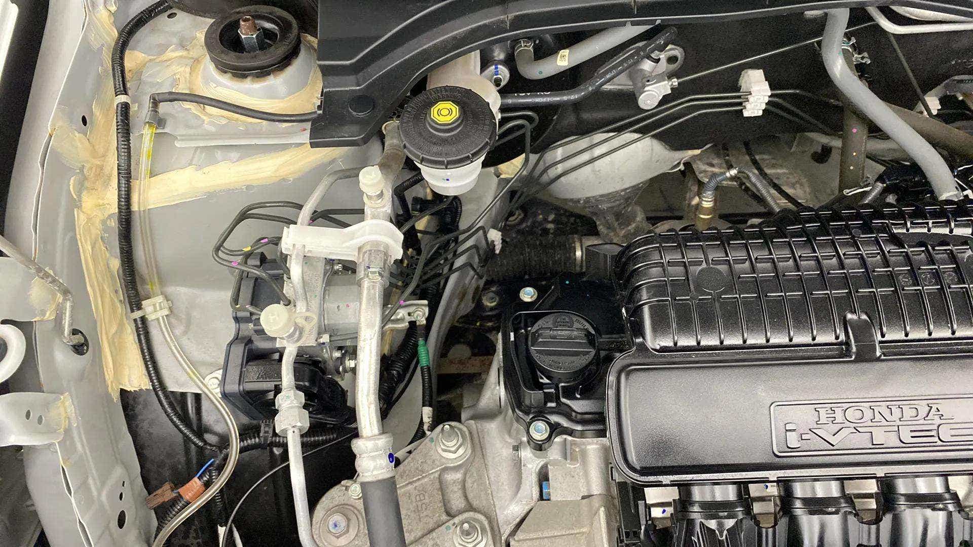 Engine bay detail of a Honda Amaze