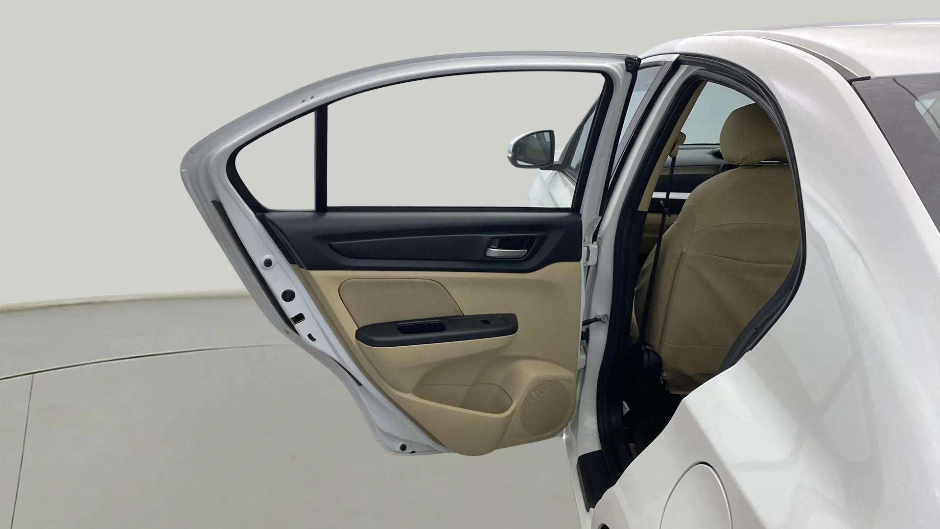 Rear door and seat view of a Honda Amaze