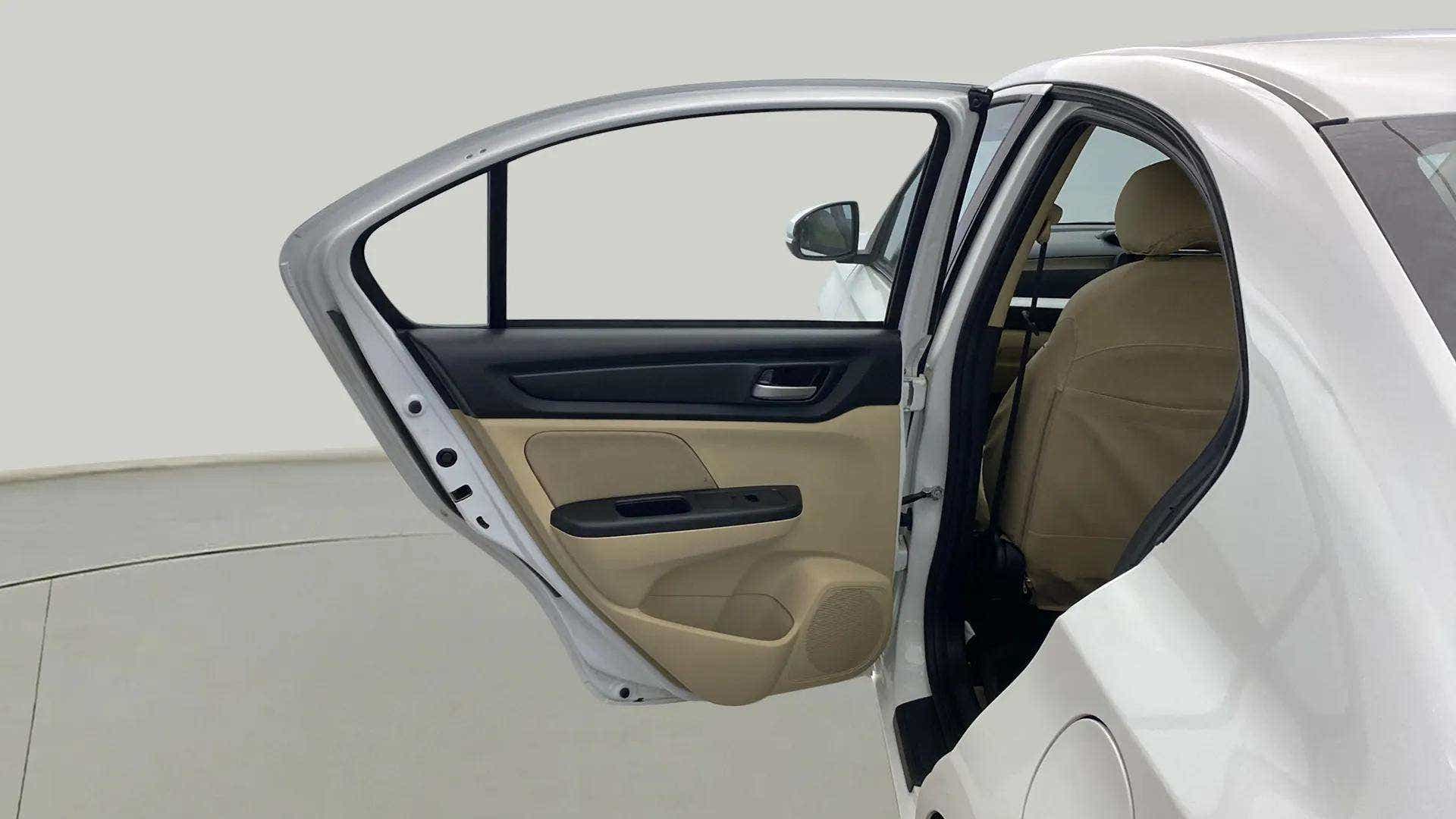 Rear door and seat view of a Honda Amaze
