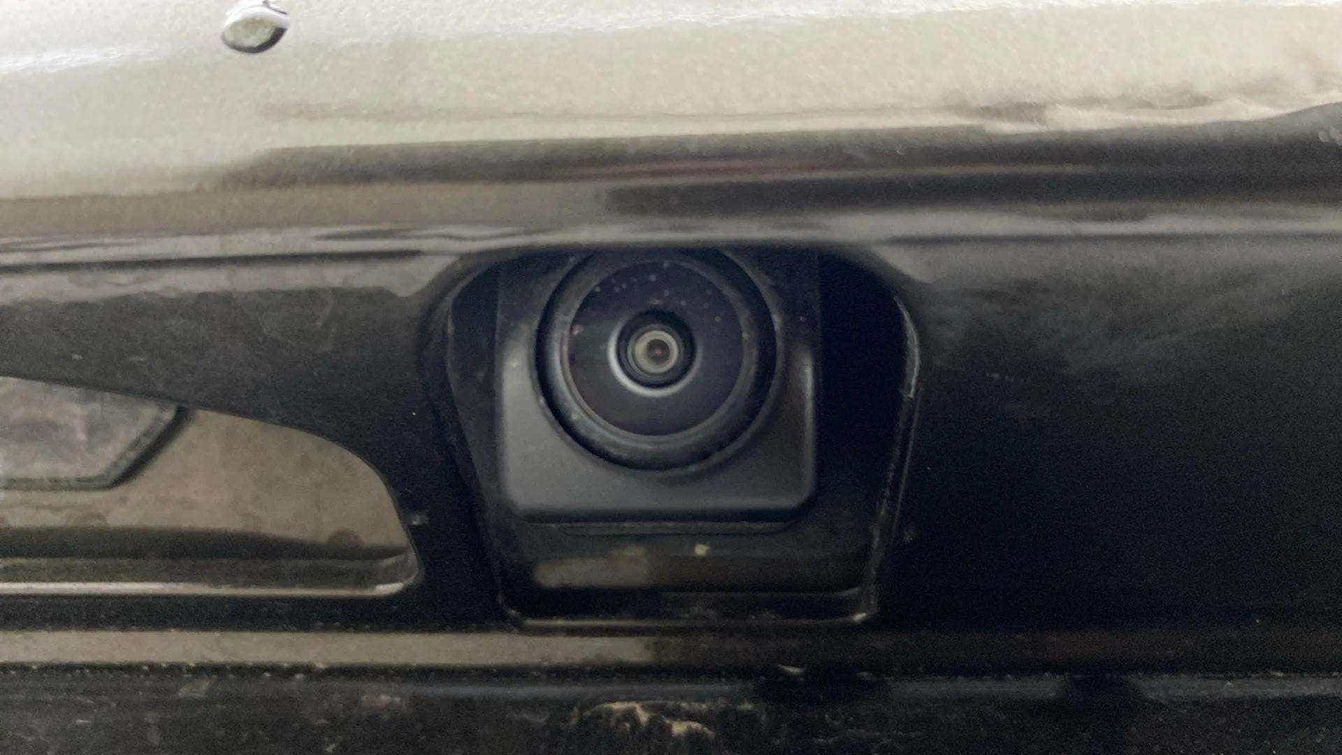 Close-up of rear camera on a Honda Amaze