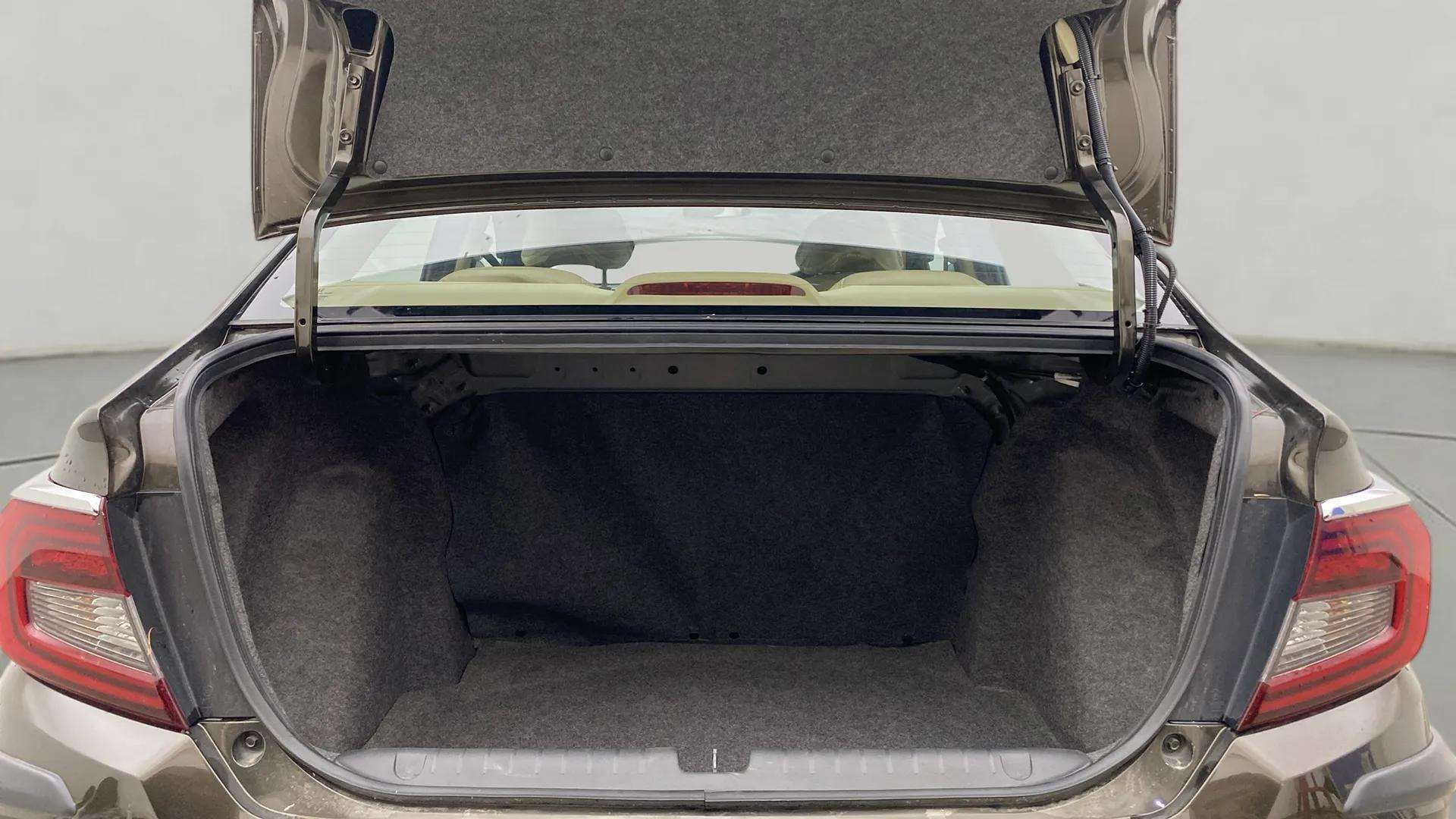 Open trunk view of a Honda Amaze