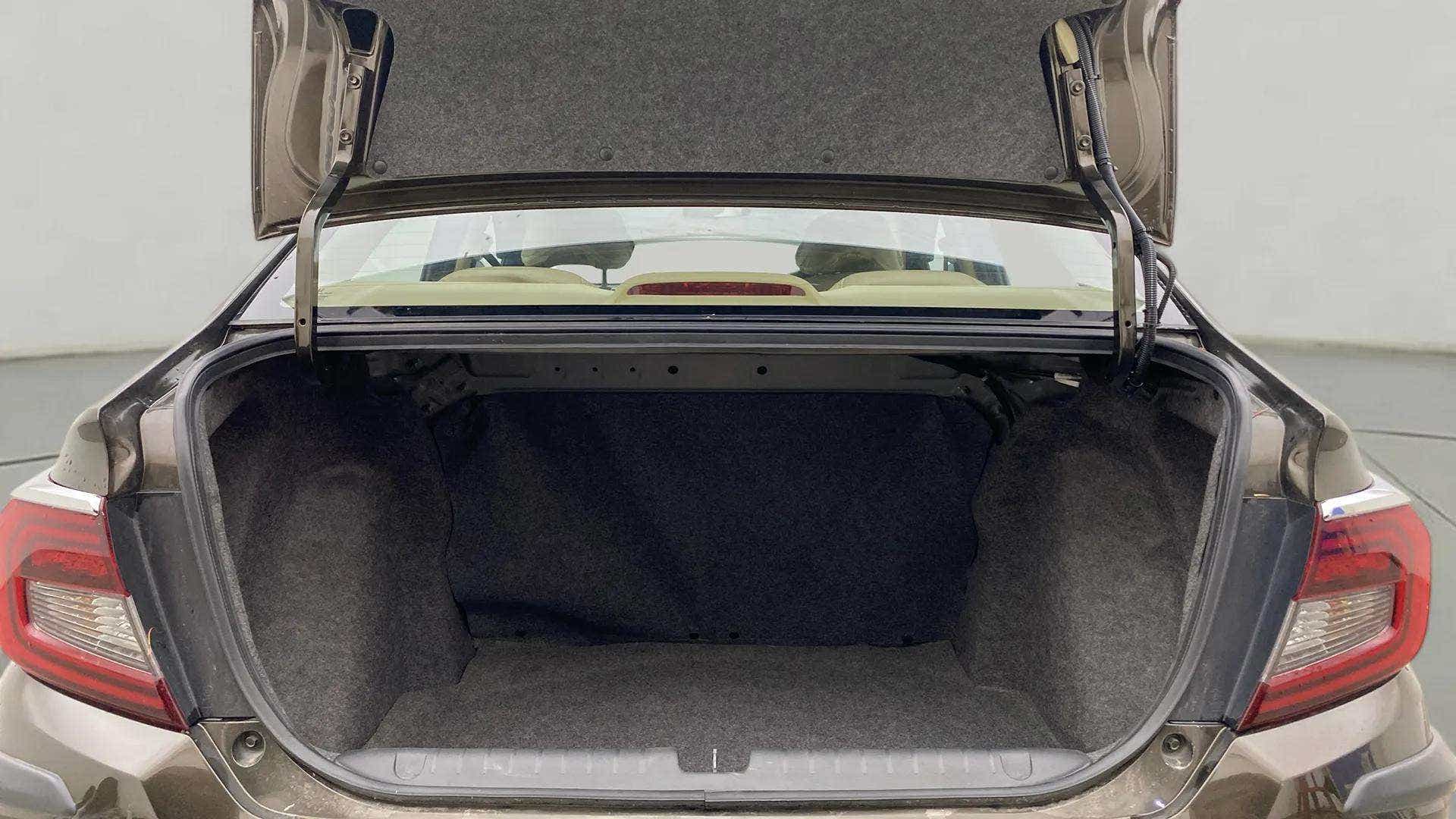 Open trunk view of a Honda Amaze