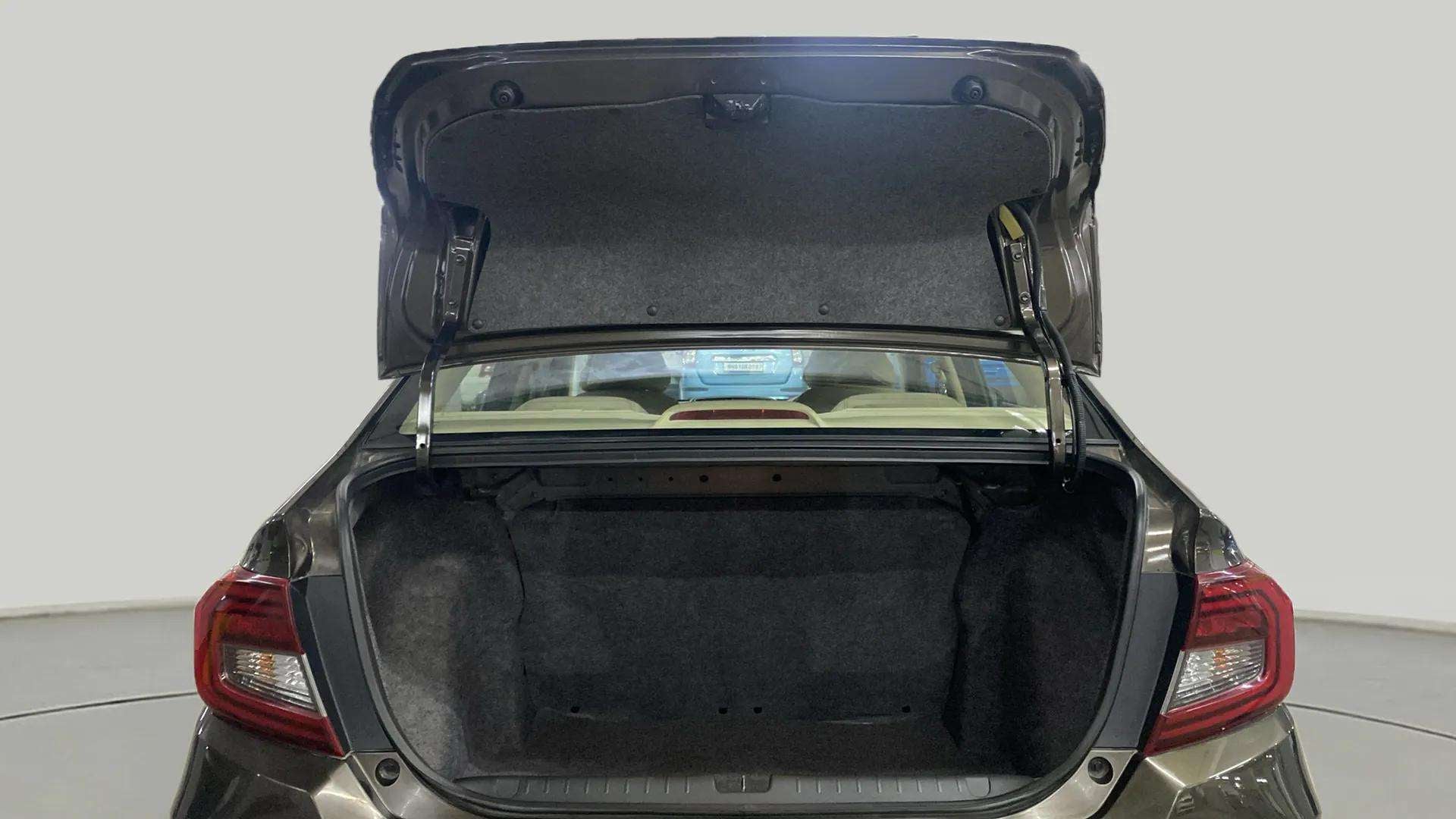 Open trunk view of a Honda Amaze