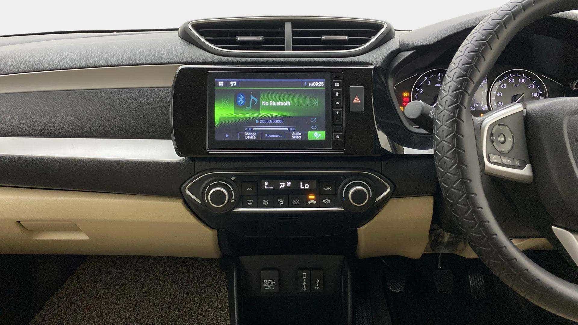 Dashboard and steering wheel area of a Honda Amaze