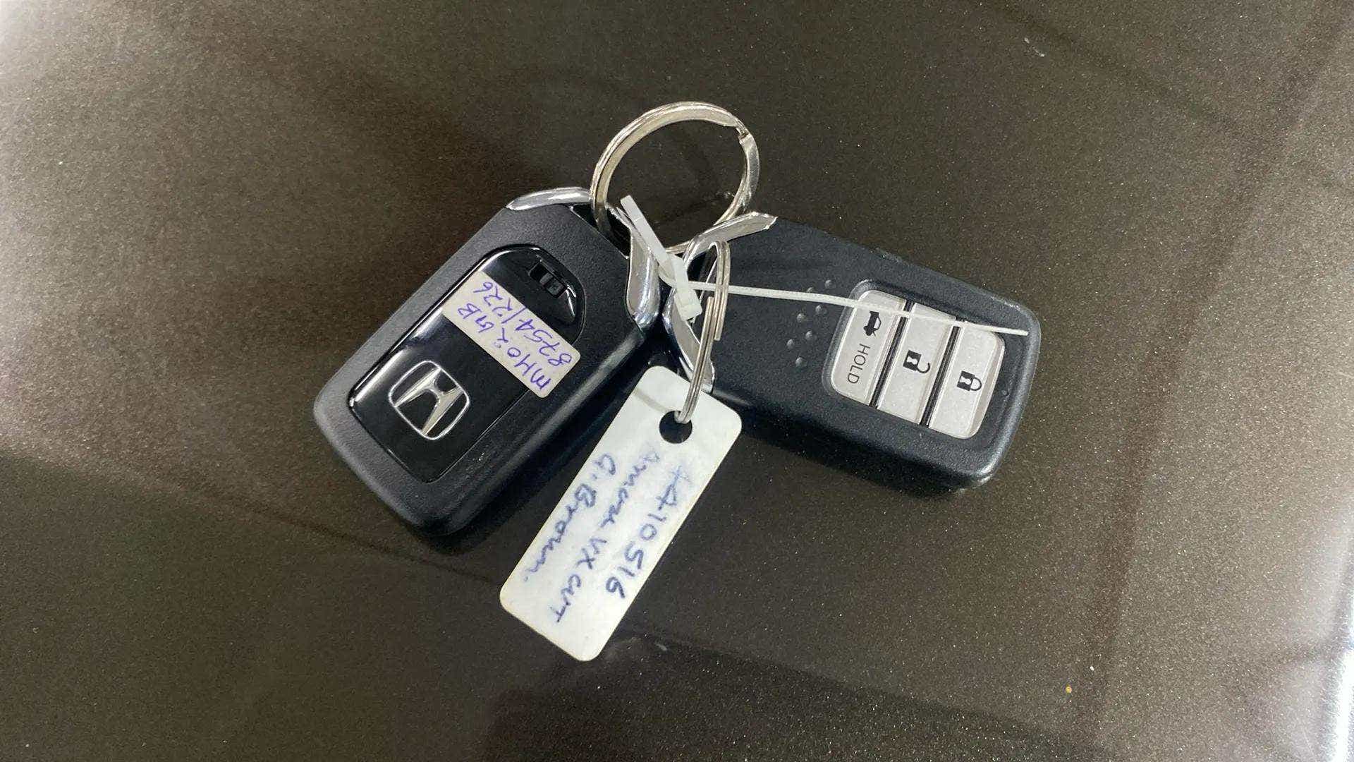Close-up of the key fob of a Honda Amaze
