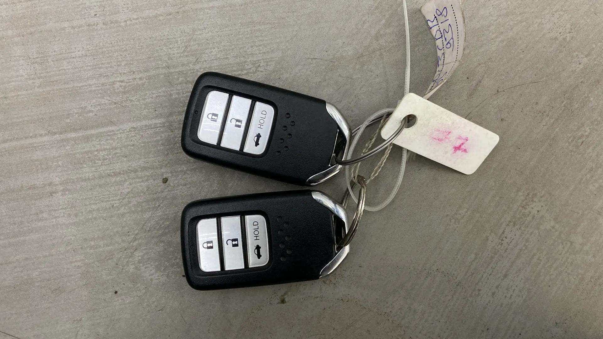 Car key fobs of a Honda Amaze