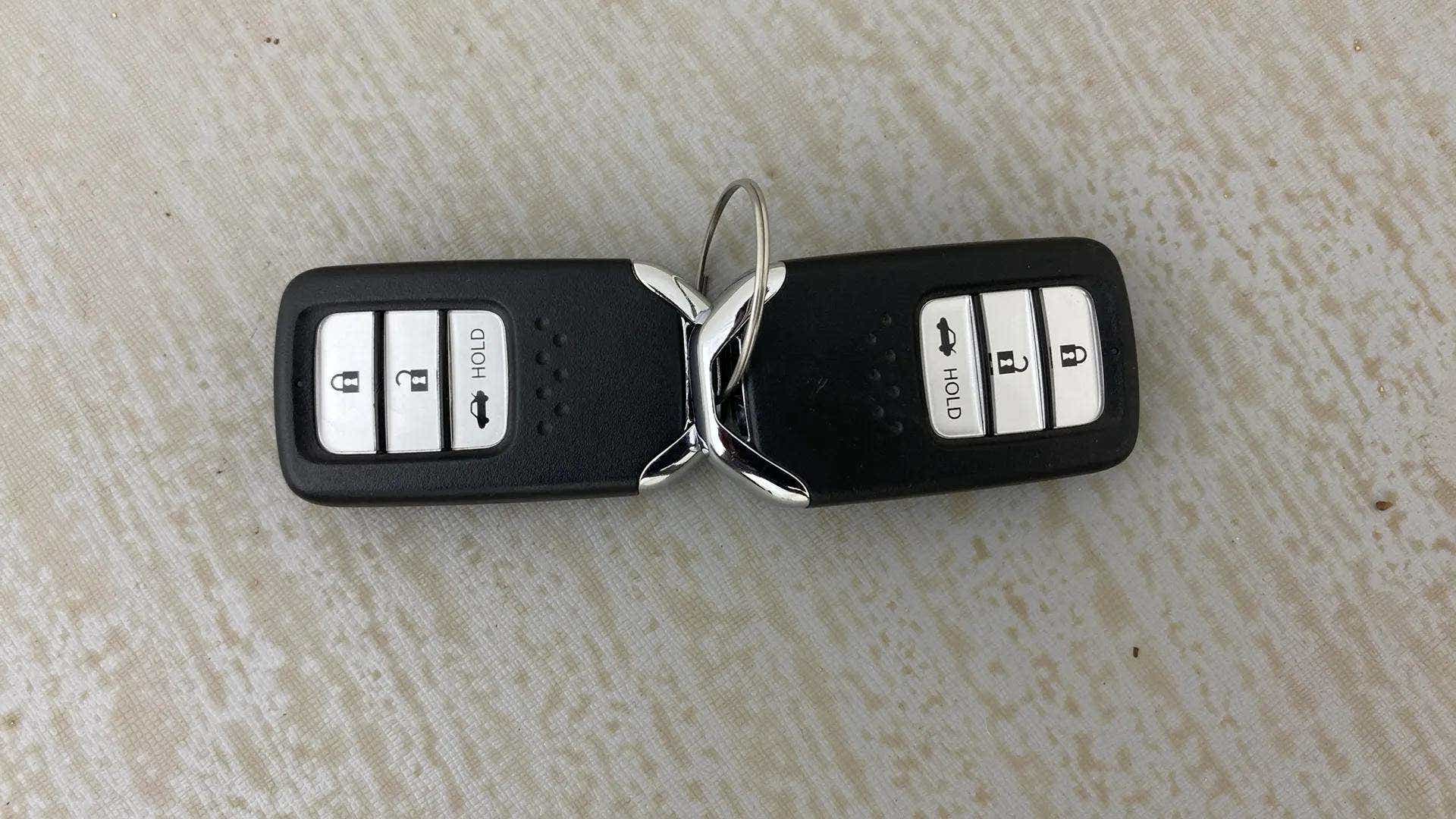 Top view of key fobs of a Honda Amaze