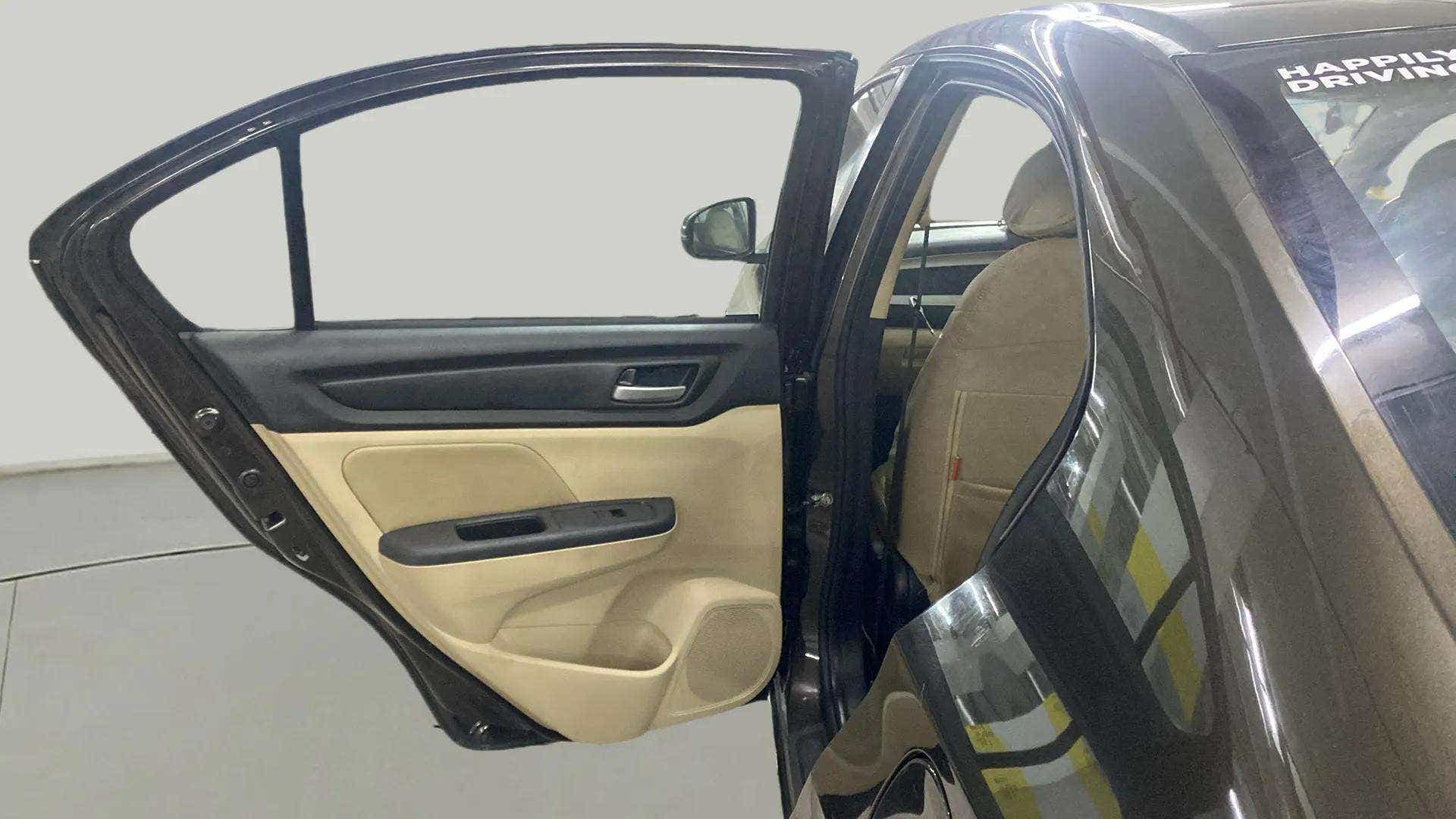 Rear left door interior of a Honda Amaze