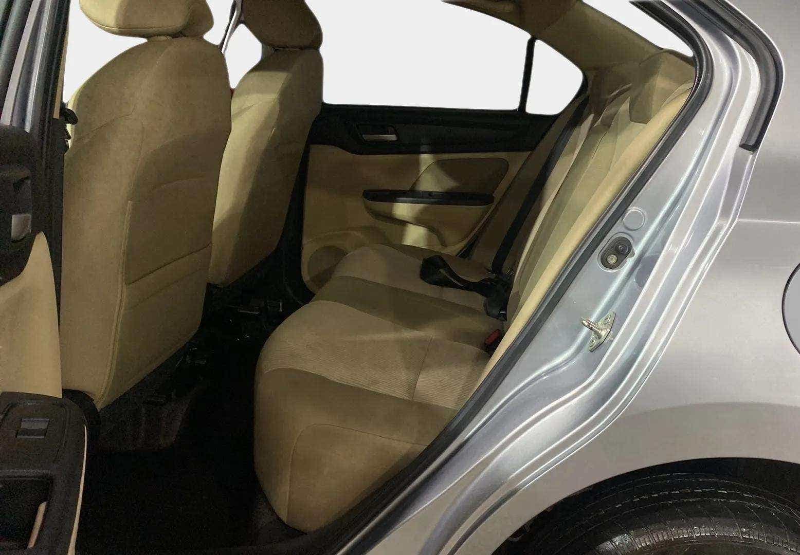 Rear seat area of a Honda Amaze