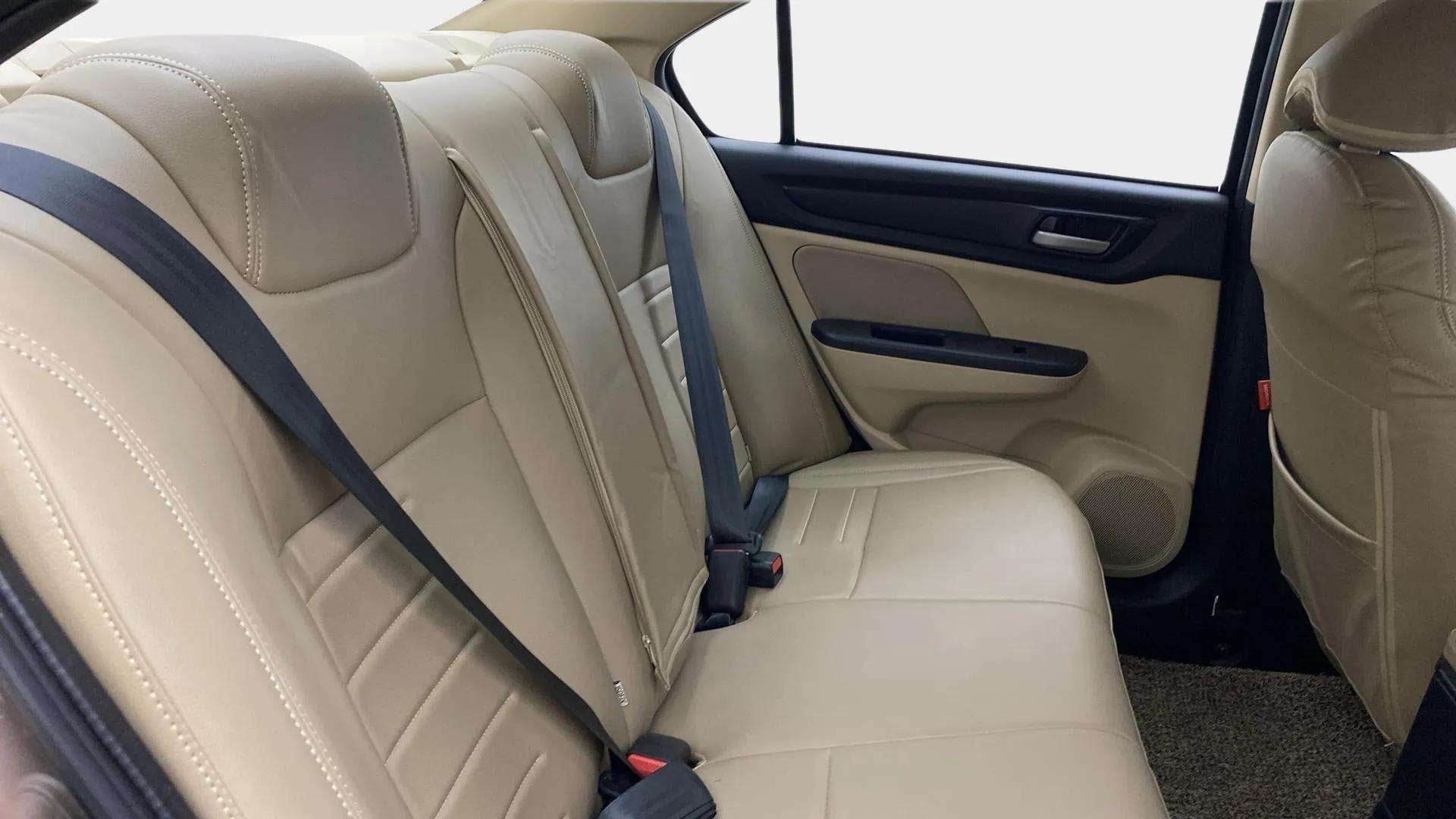 Rear seat view of a Honda Amaze