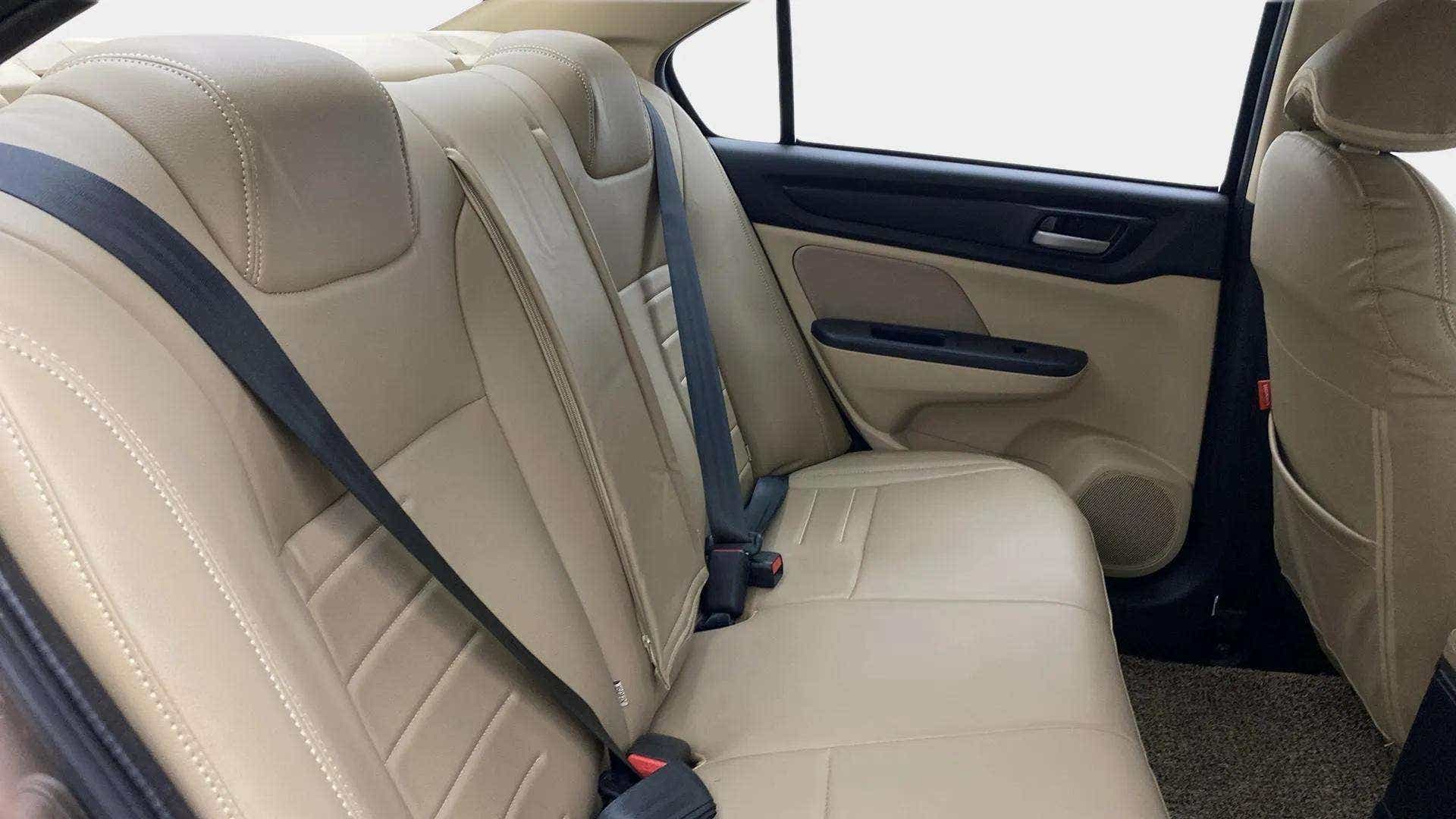 Rear seat view of a Honda Amaze