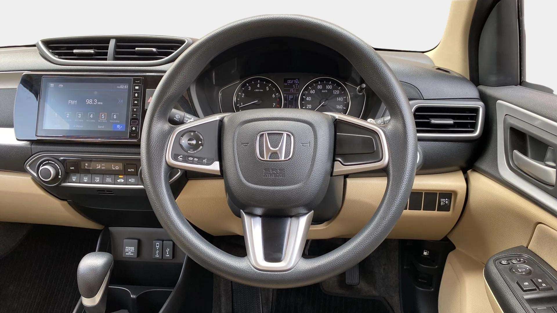 Interior dashboard of a Honda Amaze