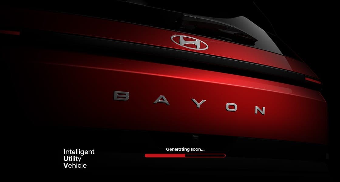 Rear view of Hyundai Bayon