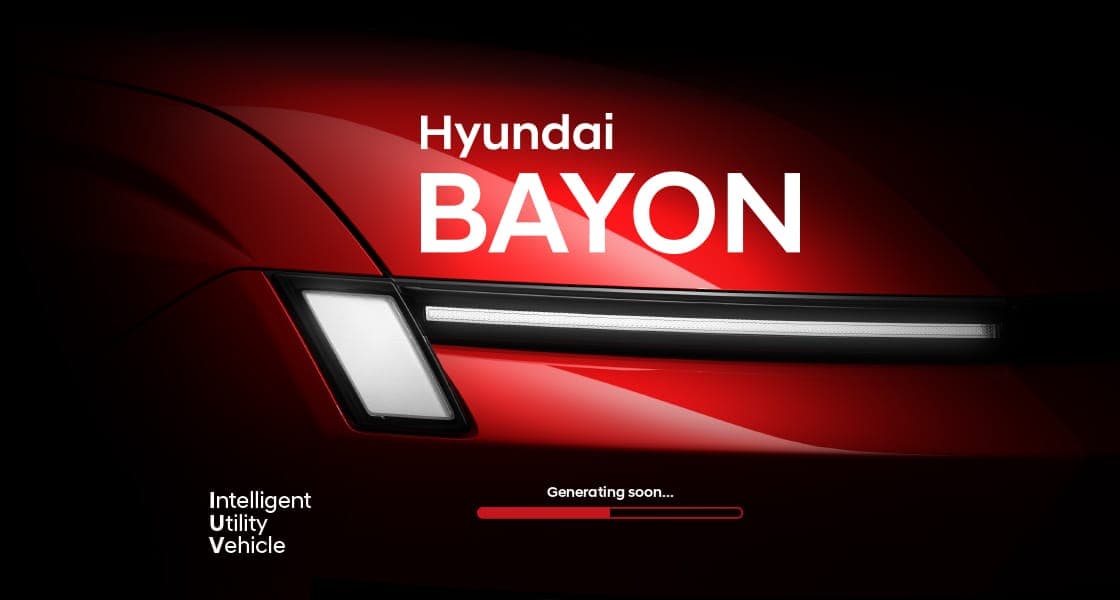 Front headlight view of Hyundai Bayon