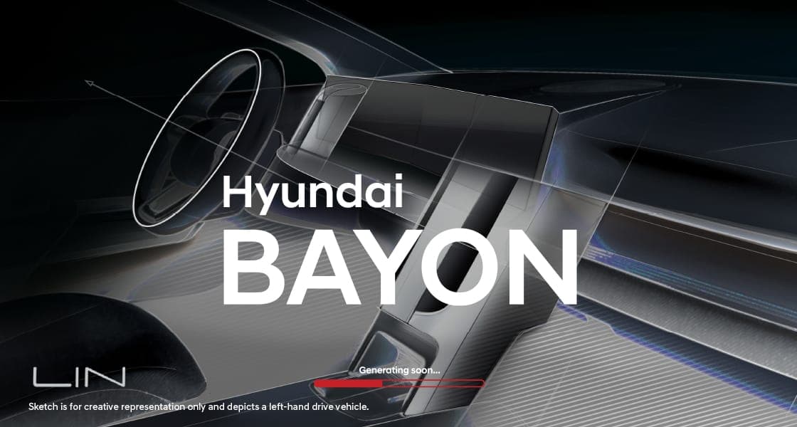 Interior view of Hyundai Bayon