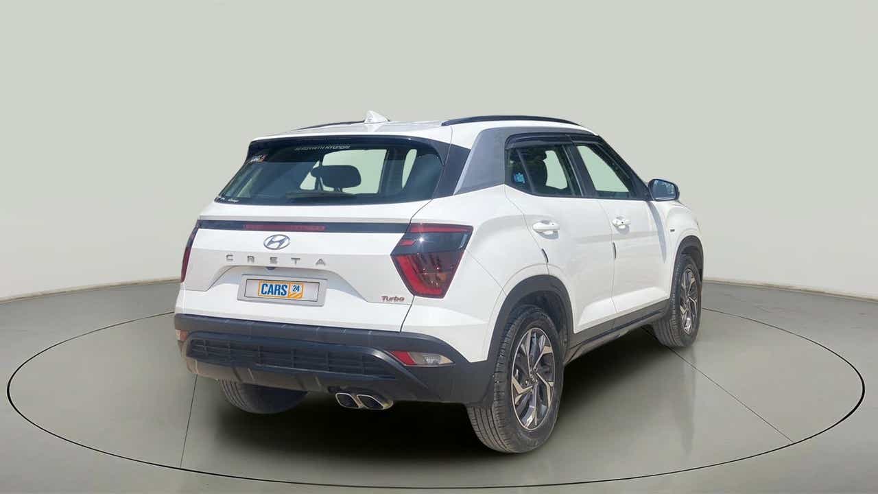 Rear three-quarter view of a Hyundai Creta 2018-2023