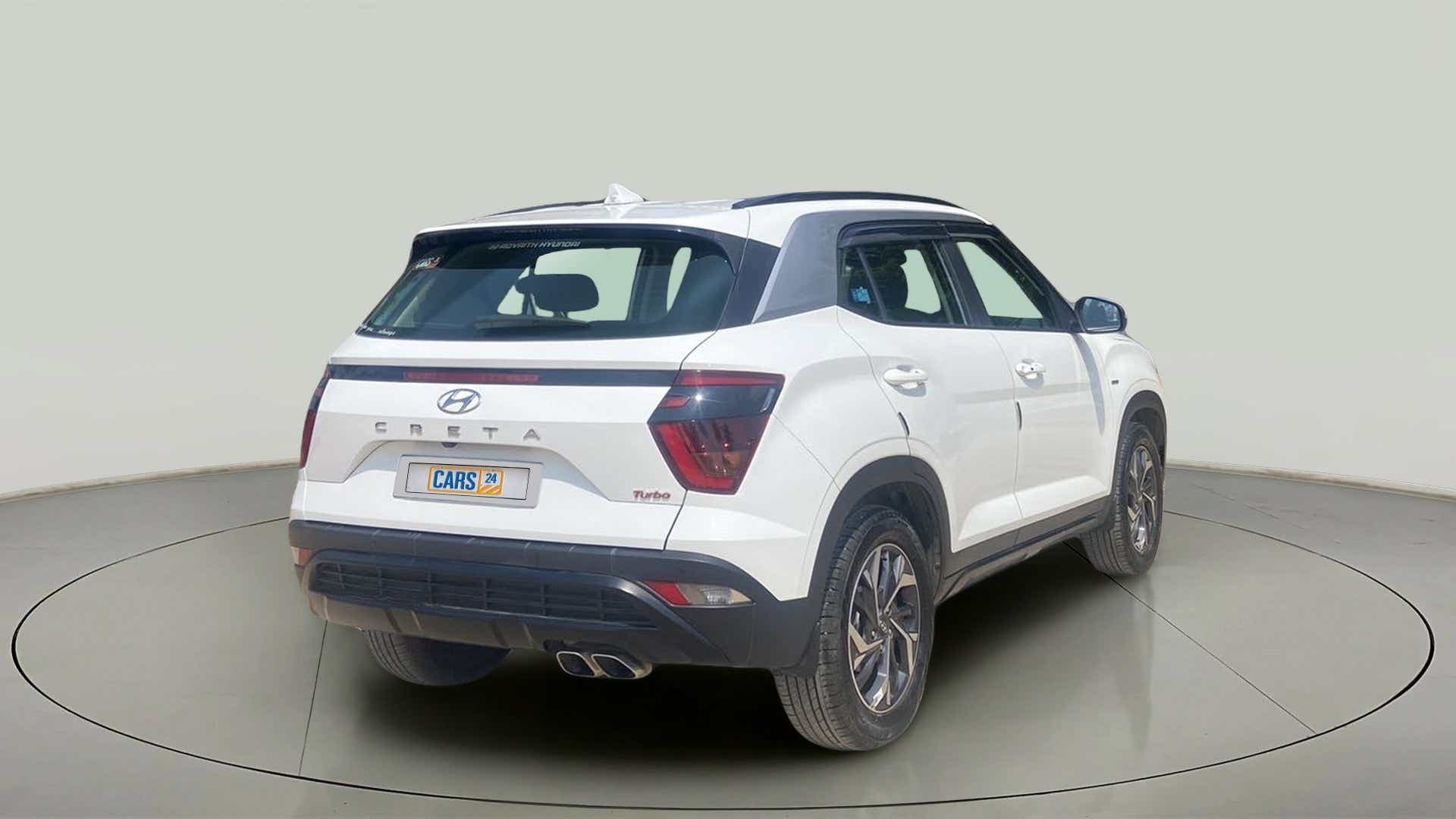 Rear three-quarter view of a Hyundai Creta 2018-2023