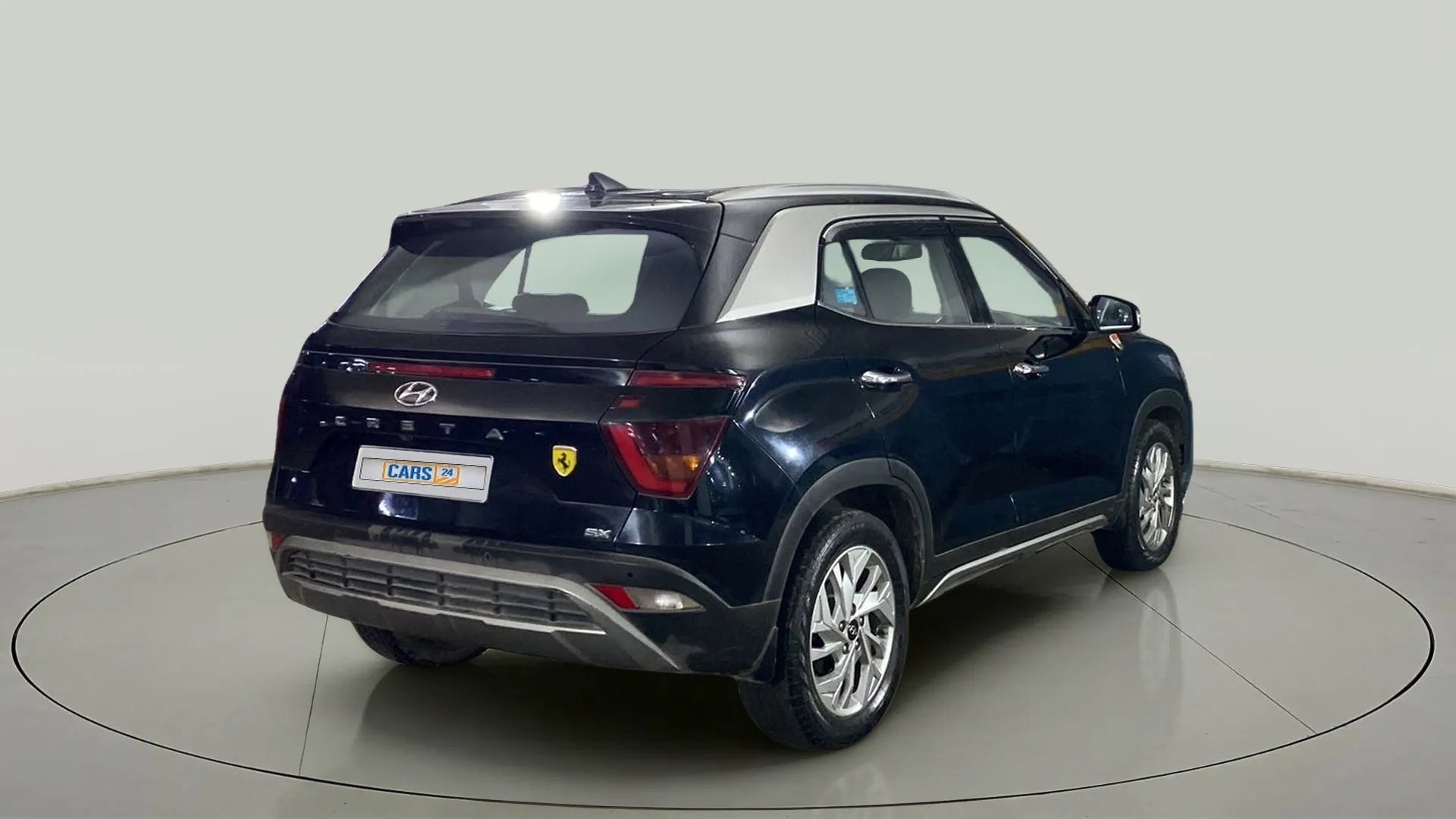 Rear three-quarter view of a Hyundai Creta 2018-2023