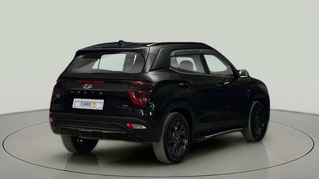 Rear three-quarter view of a Hyundai Creta 2018-2023