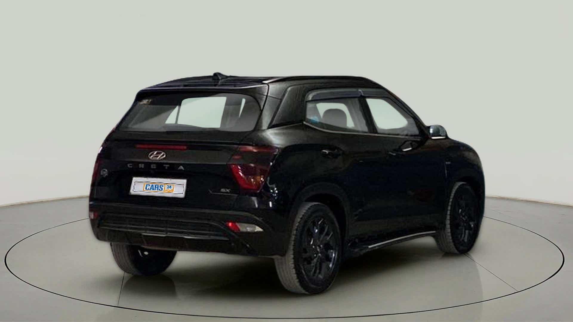 Rear three-quarter view of a Hyundai Creta 2018-2023