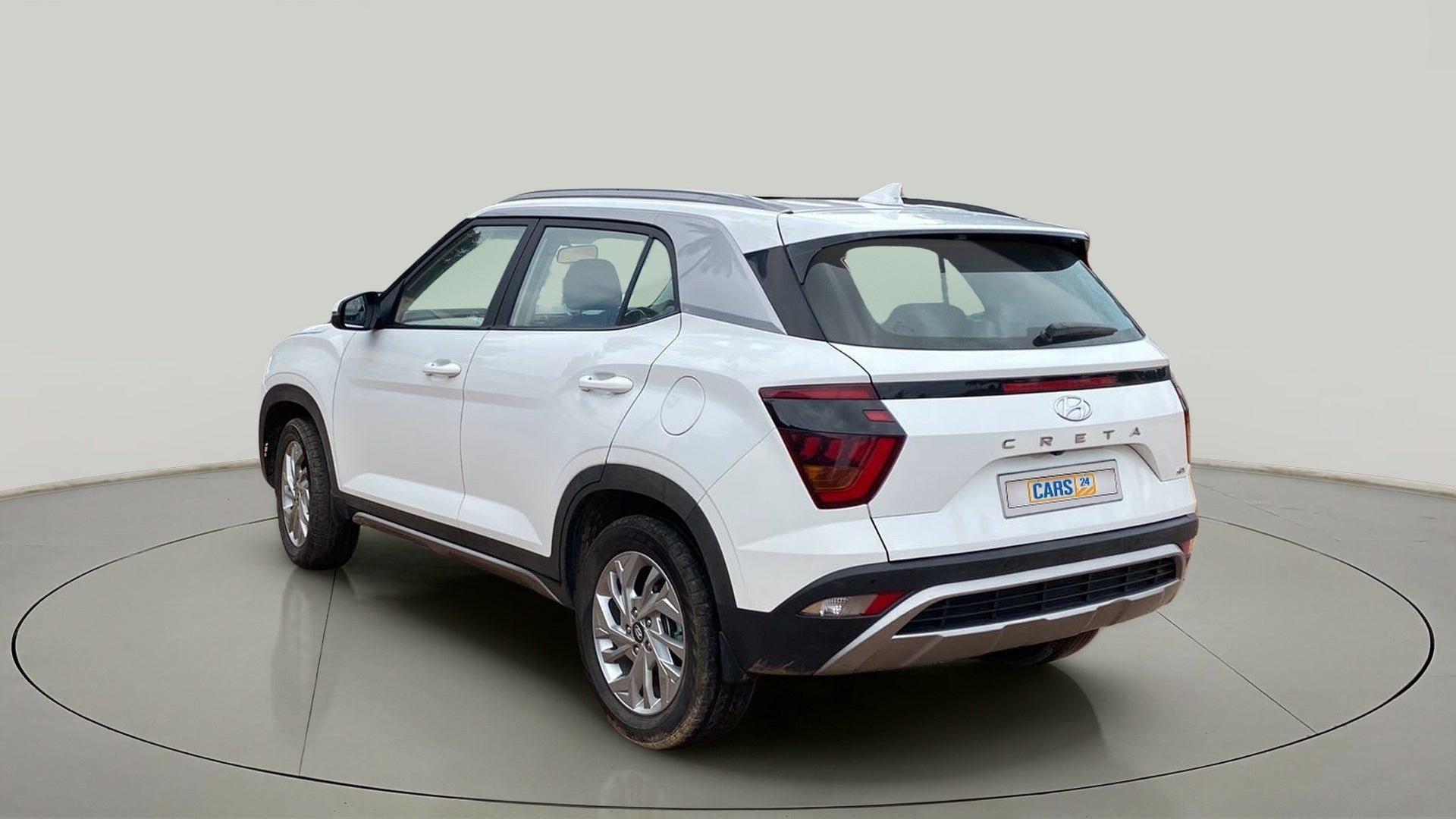 Rear three-quarter view of a Hyundai Creta 2018-2023