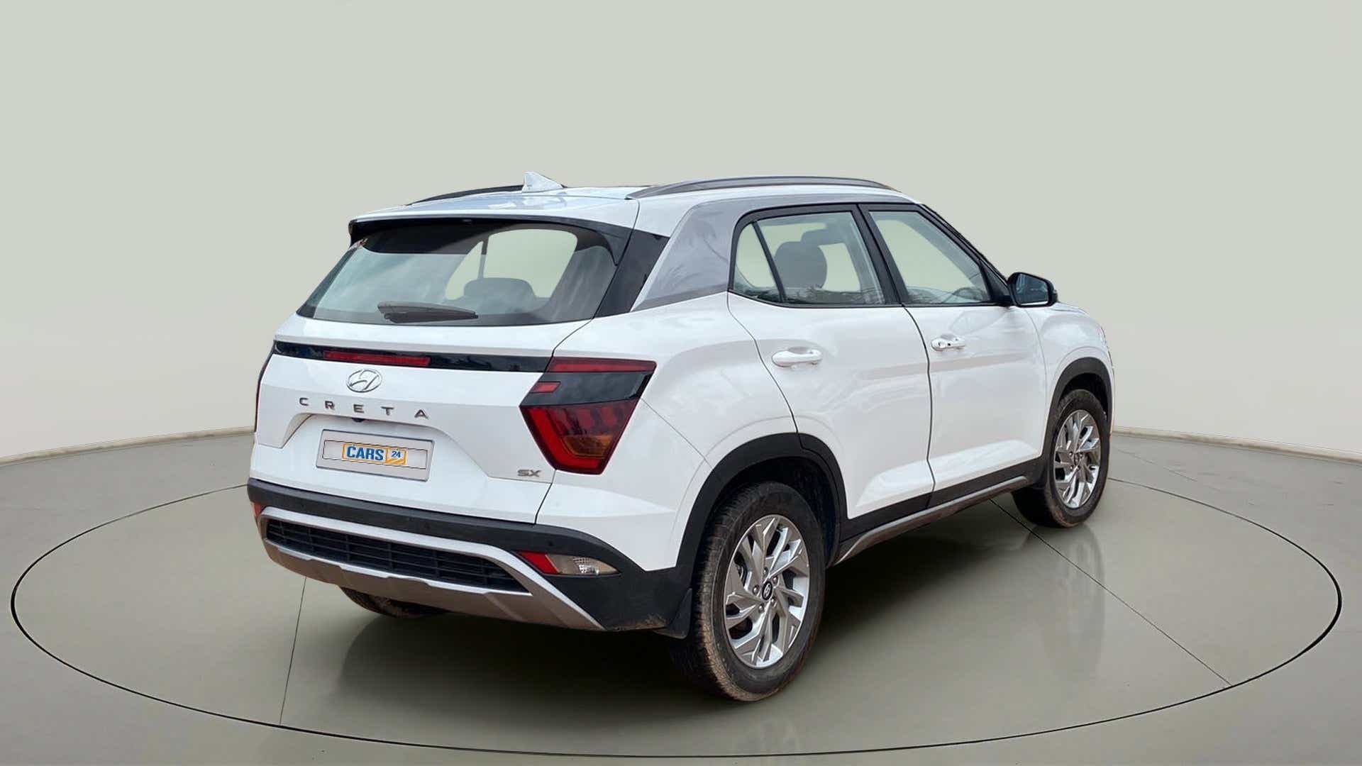 Rear three-quarter view of a Hyundai Creta 2018-2023