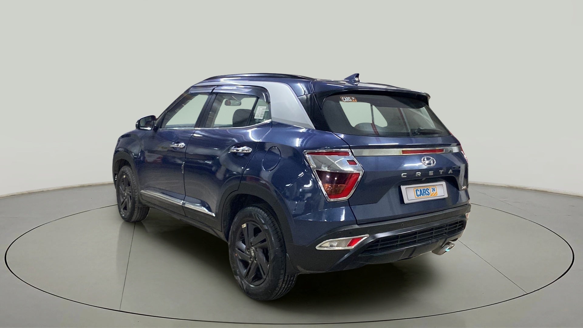 Rear three-quarter view of a Hyundai Creta 2018-2023